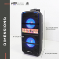 DB Audio by Astron VERSABOX-08 Portable Mobile Trolley Bluetooth Speaker (1000W) (2 FREE Mics) (8