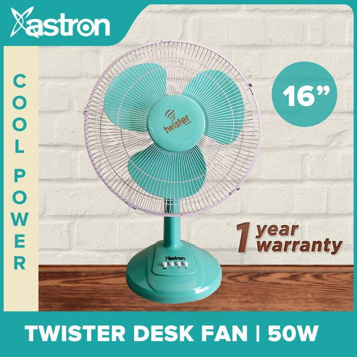 Astron Twister Desk Fan 16" (Teal Green)  Electric Fan