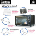 Astron EO65 Electric Convection Oven - Black | 65 Liter Capacity | Built-in Rotisserie | Interior Lamp | Large Capacity | Heavy Duty | 2200W