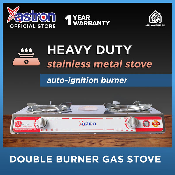 Astron GS-88 Heavy Duty Double Burner Gas Stove  Stainless Body