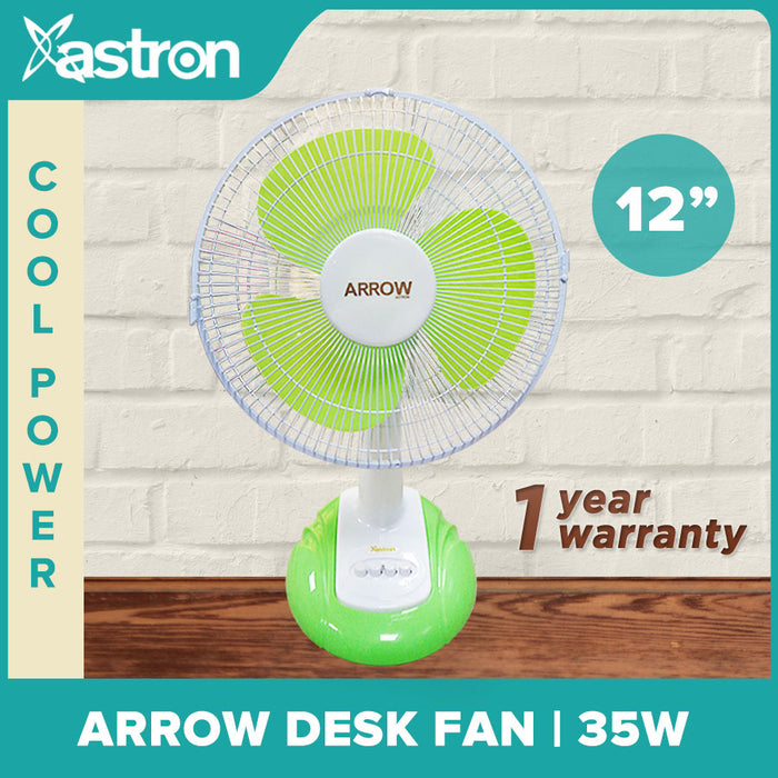 Astron Arrow Desk Fan 12" (Green)  Electric Fan