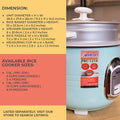 Astron PRC-1310 1L Rice Cooker with Steamer  5 cups  400W  3-4 persons  free paddle  aesthetic rice cooker  minimalist rice cooker  pastel green rice cooker  small rice cooker