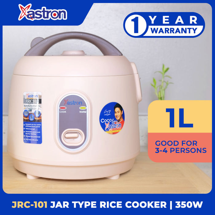 Astron JRC-101 1L Jar Type Rice Cooker (Nude Beige)  5 cups  350W  3-4 persons  free paddle  aesthetic rice cooker  minimalist rice cooker  pastel rice cooker  small rice cooker