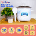 Astron MRC0627 Mini Rice Cooker with Steamer - 0.6 Liter Capacity | Ideal for 2-3 persons | Small & Efficient | 350W | Free paddle