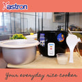 Astron URC180 Drum Shape Rice Cooker - Black | 1.8 Liters | Large Capacity | Aesthetic | Ideal fo 6-10 persons | 700W | Free Paddle