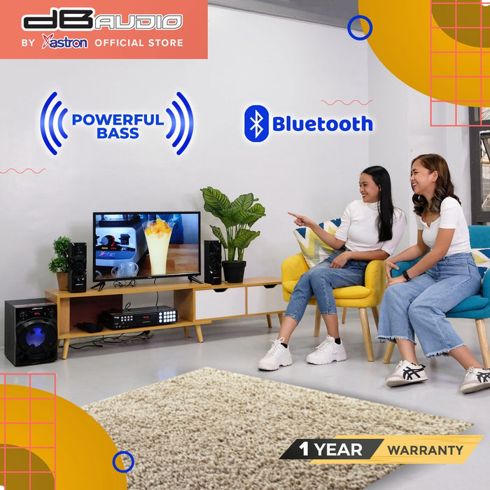 Db Audio MAX-62 2.1 Home Theater Subwoofer System | Bluetooth | 6" woofer | 800 Watts | FM Radio