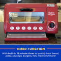 Astron OT774 Electric Oven Toaster - 7 Liter Capacity | Built-in Crumb Tray | Easy to Clean | Maroon/Black