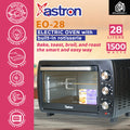 Astron EO-28 Electric Oven with Built-in Rotisserie and Interior Lamp (28L) (1500W) (Black)