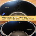 Astron EPC6000 Electric Pressure Cooker - 6L Capacity | Multi-Function | Energy Efficient | Non-Stick Teflon Inner Pot | Extra Thick Body | 1000W