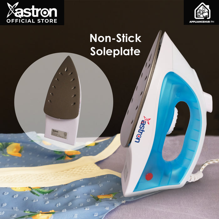 Astron PFI-1329T Dry and Steam Electric Flat Iron (1200W) with FREE cup  built-in steamer