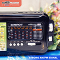 Db Audio SUNBRIGHT Solar-Powered Radio | AM/FM | Flashlight | LED Lamp | Bluetooth | Emergency Use | TF Card