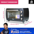 Astron EO-28 Electric Oven with Built-in Rotisserie and Interior Lamp (28L) (1500W) (Black)