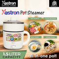 Astron Multi-Cooker & Pot Steamer - Pastel Green | 1.5L Capacity | 600W | Non-Stick Teflon | Electric Cooker