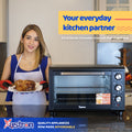 Astron EO45 Electric Convection Oven - Black | 45 Liter Capacity | Built-in Rotisserie | Multi- Function| Interior Lamp | Heavy Duty | 1800W