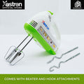 Astron HM11 Electric Hand Mixer - Green | 7-Speed | Lightweight | Powerful | Easy Grip