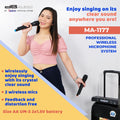 Db Audio MA-1177 Professional wireless microphone system | 2 wireless mic | size AA battery