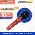 Db Audio by Astron MC10M146R Wired Pro-Series Microphone | 10 Meter Cable | Metal Body | Anti-slip | Studio-Quality Sound | Feedback Control