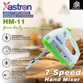 Astron HM11 Electric Hand Mixer - Green | 7-Speed | Lightweight | Powerful | Easy Grip