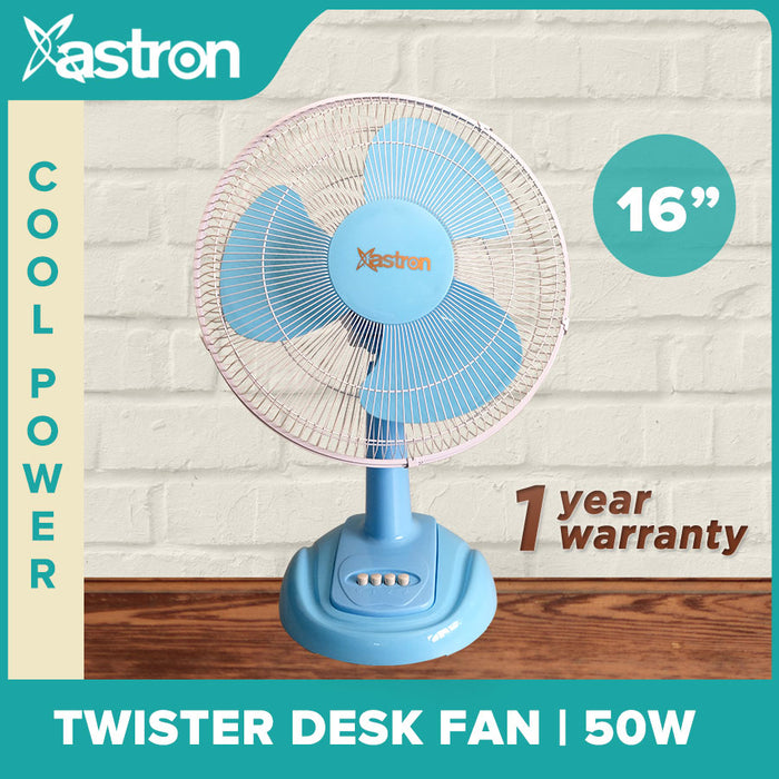 Astron Twister Desk Fan 16" (Light Blue)  Electric Fan