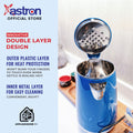 Astron DOUBLESTAR Electric Kettle - Blue | 2.2 Liter Capacity | Overheat Protection | Double Layered | 1800W