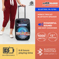 DB Audio by Astron BLUETREKPA1278C Portable Mobile Trolley Speaker - Bluetooth | Rechargeable | Outdoor and Karaoke Use | 12 