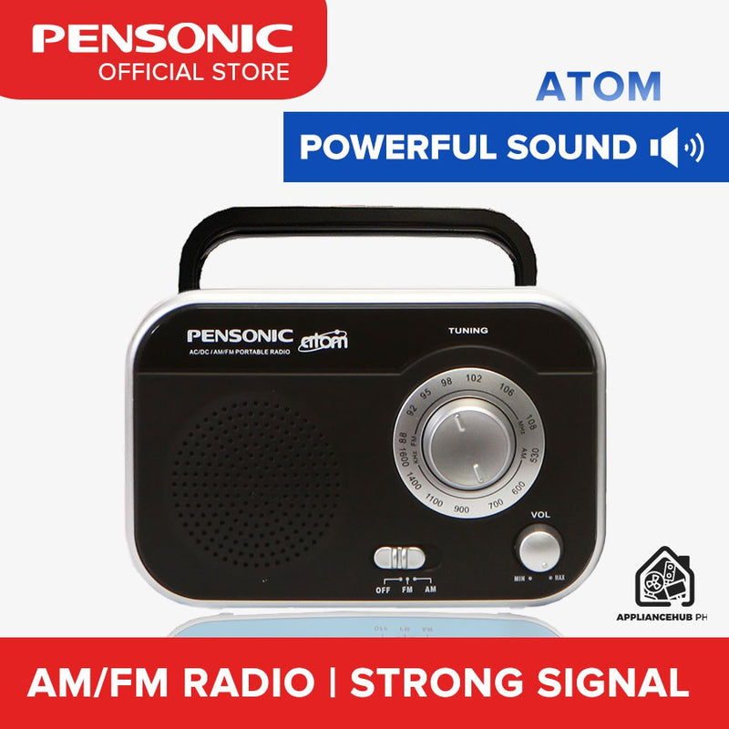 Pensonic Atom Portable AM/FM Radio (Black)