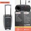 DB Audio by Astron BLUETREKPA1278C Portable Mobile Trolley Speaker - Bluetooth | Rechargeable | Outdoor and Karaoke Use | 12 