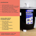 Astron URC60 Drum Shape Rice Cooker - 0.6 Liter Capacity | Aesthetic Small Rice Cooker | 3 cups | 350W | Ideal for 2-3 persons | Minimalist | Free Paddle