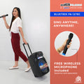 DB Audio by Astron BLUETREKPA1278C Portable Mobile Trolley Speaker - Bluetooth | Rechargeable | Outdoor and Karaoke Use | 12 