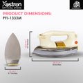 Astron PFI1333M Electric Flat Iron - Stainless Steel | Heavy Duty | Fast Heating | 1000W