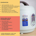 Astron JRC101 Jar Type Rice Cooker - Mint Green | 1 Liter Capacity | Aesthetic | Minimalist | Ideal for 3-4 persons | Free paddle