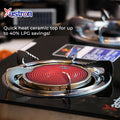 Astron DUALFLAME Double Burner Gas Stove - Tempered Glass Top | Ceramic and Metal | Infrared burner