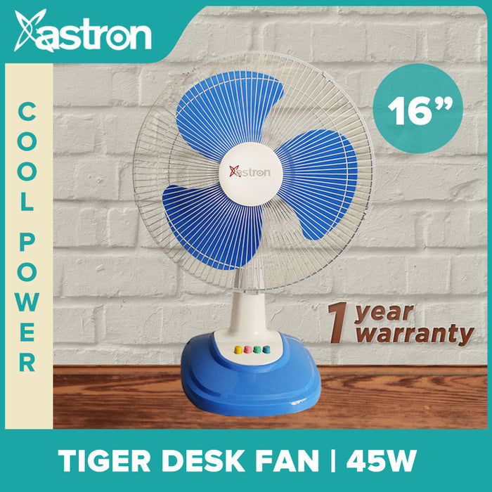 Astron Tiger Desk Fan 16" (Blue)  Electric Fan