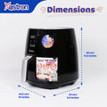 Astron AF260D Digital Air Fryer - Black | 3.8 Liter Capacity | LED Display with Presets | Non-stick Coating | 1450W | Oil Free Cooking