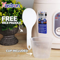 Astron JRC101 Jar Type Rice Cooker - Nude Beige | 1 Liter Capacity | IAesthetic | Minimalist | Ideal for 3-4 persons | Free paddle