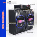 DB Audio by Astron SET502150BT 3-Way Loud Speaker with Amplifier | 2000 x 2 watts | 15