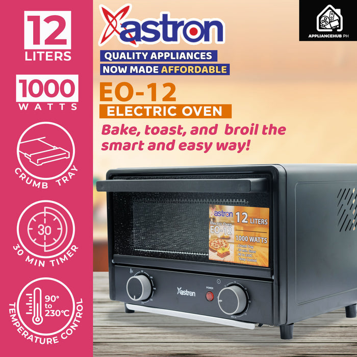 Astron EO-12 Electric Oven (12L) (1000W) (Black)
