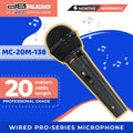 Db Audio by Astron MC20M138 Wired Pro-Series Microphone | 20 Meter Cable | Metal Body | Anti-slip | Studio-Quality Sound | Feedback Control