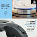 Astron AQUA Electric Glass Kettle - 2 Liter Capacity | with LED Light | 1500W | Fast Boil