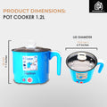 Astron Electric Pot Cooker - Blue | 1.8 Liter Capacity | 450W | Multi-Cooker| Non-Stick Teflon Coating