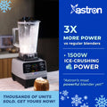 Astron ICEPOWER 1500W Heavy Duty Blender | Ice-Crushing | 2L Capacity