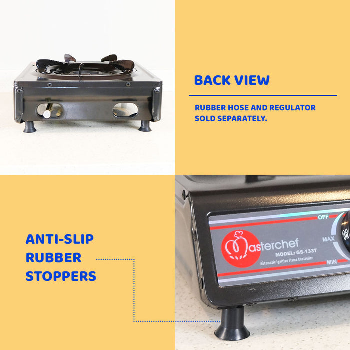 Astron GS-133T Teflon-Coated Single Burner Gas Stove  Heavy Duty  Non-stick Gas Stove  Easy to Clean