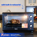 Astron EO45 Electric Convection Oven - Black | 45 Liter Capacity | Built-in Rotisserie | Multi- Function| Interior Lamp | Heavy Duty | 1800W
