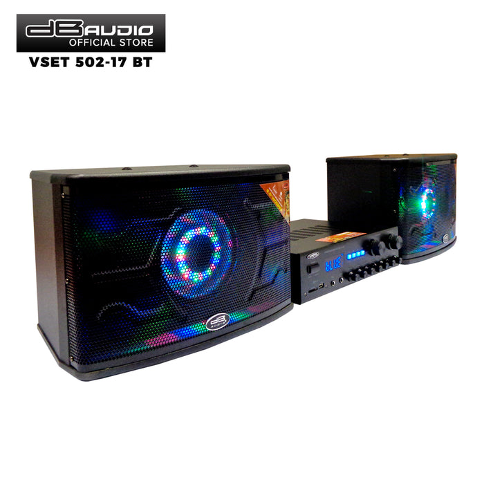 Db Audio SET-502-17 BT-LED 8" Bluetooth Speaker and Amplifier Set (350W x 2) (3-way)