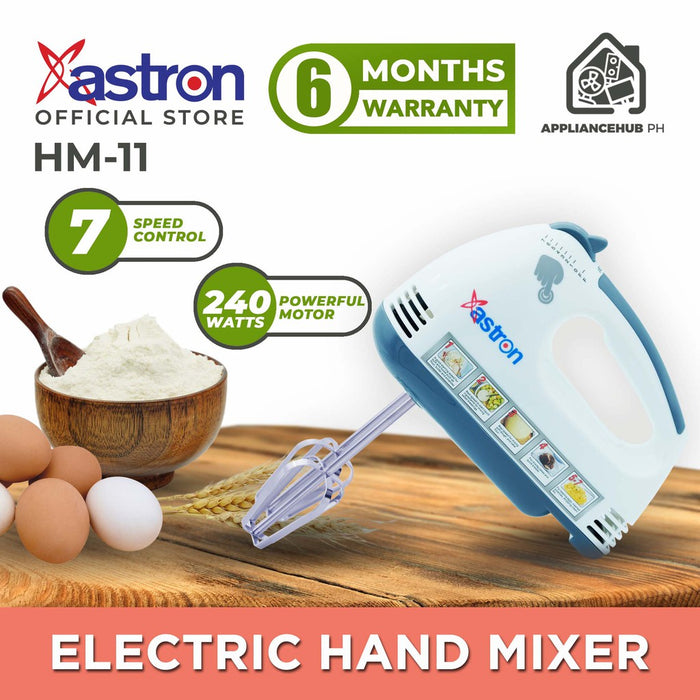 Astron HM-11 7-Speed Electric Hand Mixer (Gray)