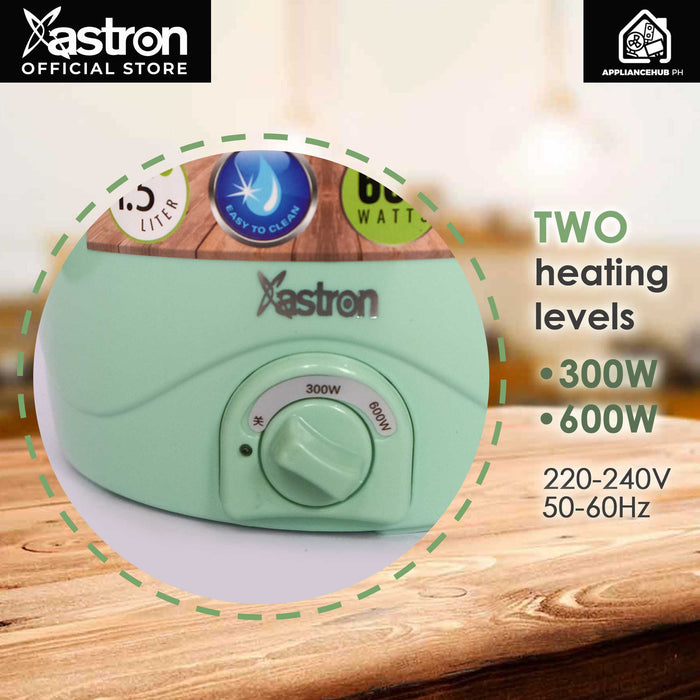 Astron POT STEAMER and MULTI COOKER  (Pastel Green) (1.5L) (600W)  Electric cooker  Electric pot  non-stick teflon coating