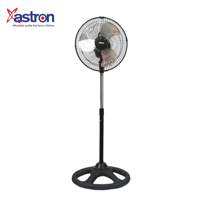 Astron Aveo Stand Fan with 10" Metal Blade (Black) Electric Fan Compact Design