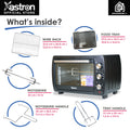 Astron EO-28 Electric Oven with Built-in Rotisserie and Interior Lamp (28L) (1500W) (Black)