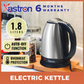 Astron EXPRESSO1.8 Electric Kettle/Espresso Pot - Silver | 1.8 Liter Capacity | Dual Function | Quick-Boil | Overheat Protection