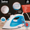 Astron PFI1329T Electric Flat Iron - Dry & Steam | 1200W | with Built-in Steamer | FREE Cup